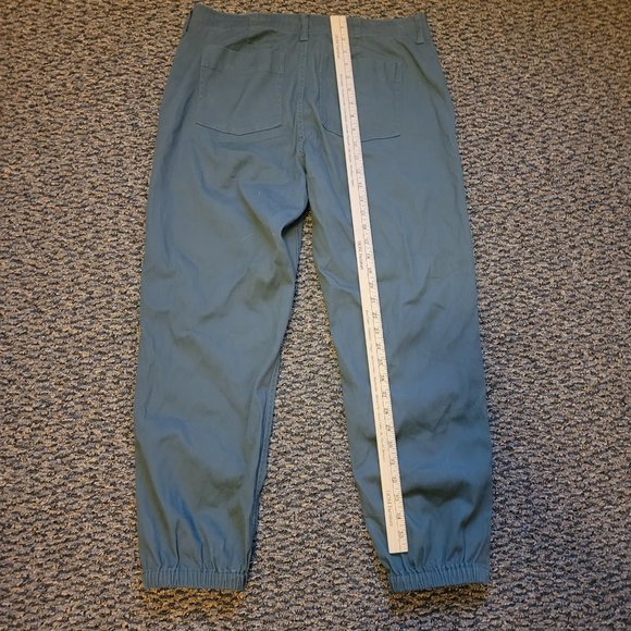 Liverpool Los Angeles Crop Cargo Trouser Jogger With Zip Hem Olive Green Size 12 - Picture 5 of 13